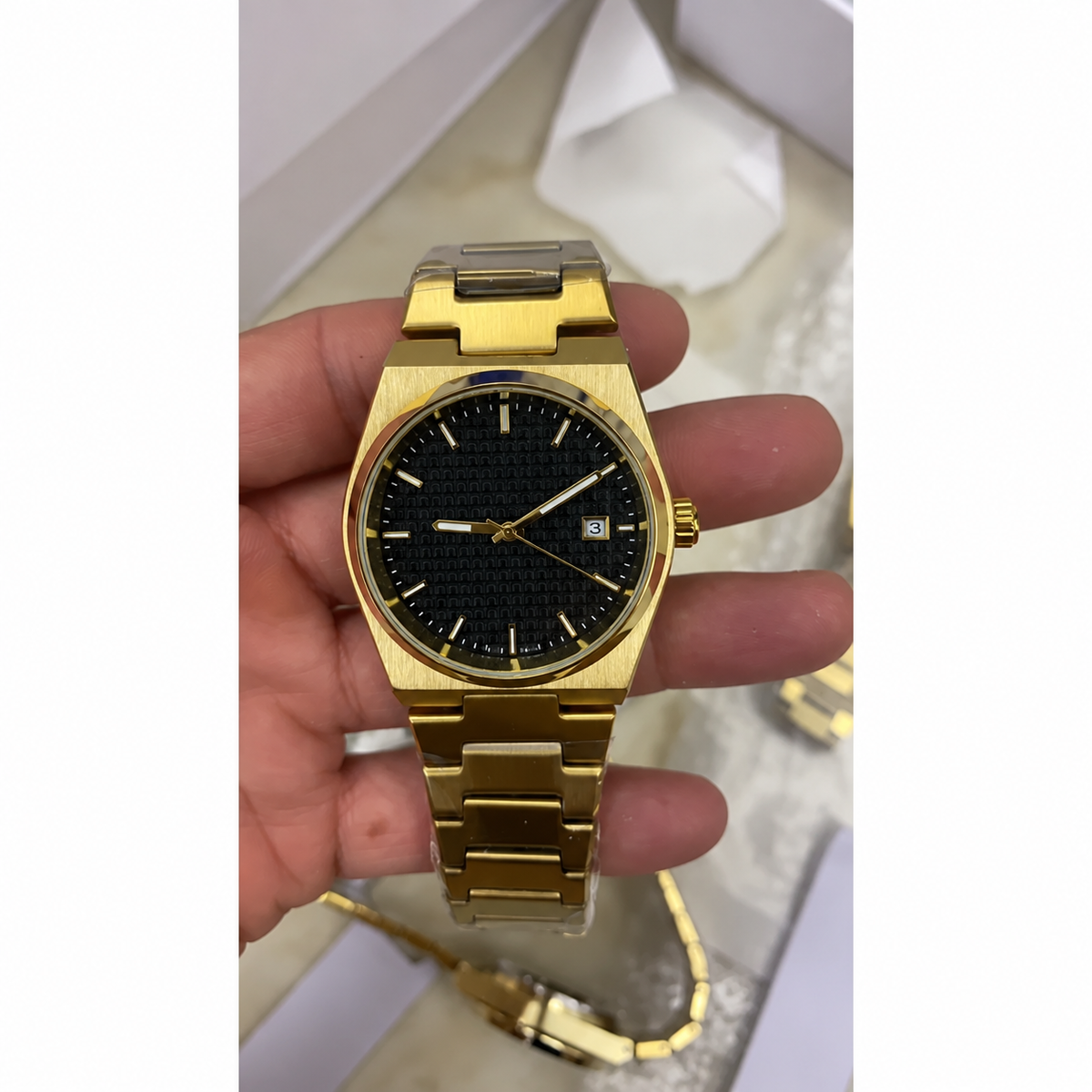 POKE'SSOT— Gold & Black Grid