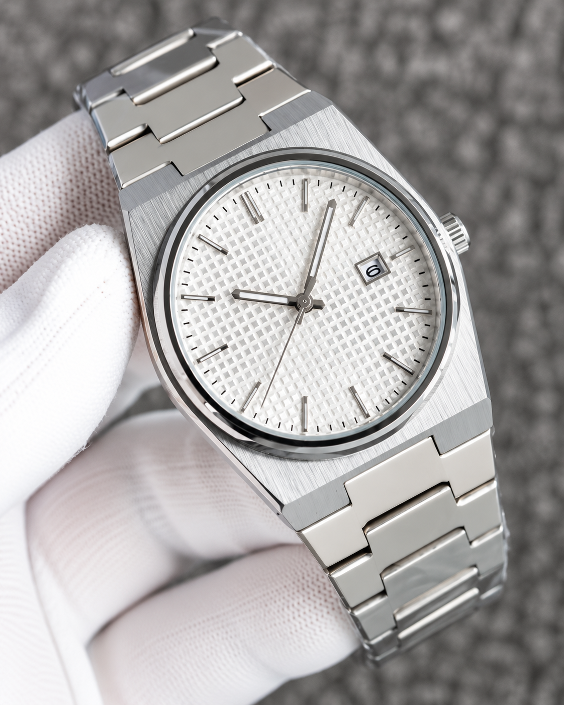 POKE'SSOT — Silver / White Grid